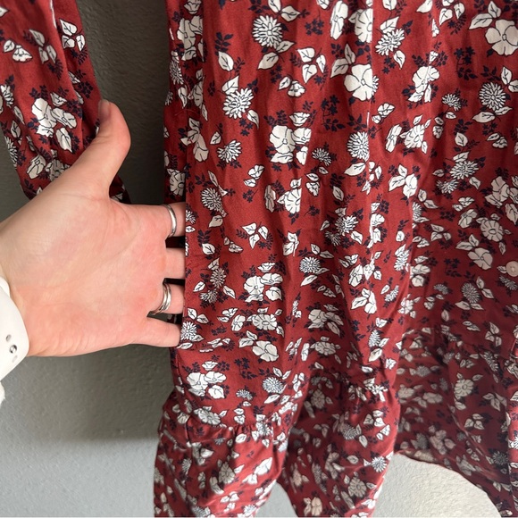 UNTUCKit Rust Floral Long Sleeve Mini Dress 2 - Picture 4 of 12